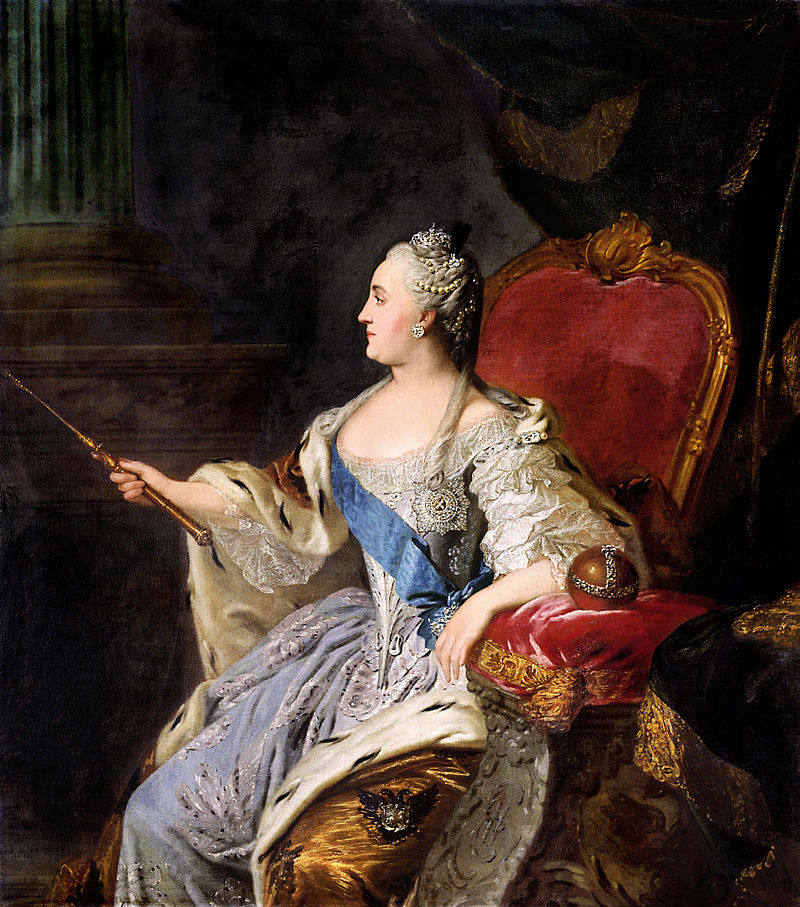Profile portrait of Catherine II by Fedor Rokotov 1763 Tretyakov gallery